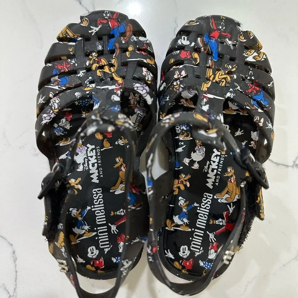 Mini Melissa Toddler Mickey & Friends  Sandals size US 8